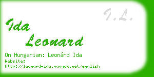 ida leonard business card